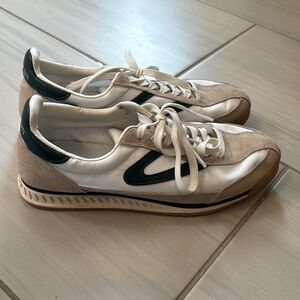 Tretorn White and Tan Sneakers